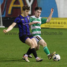 West United v Craughwell United at Eamonn Deacy Park.<br />
Finn Hiney, West United and Jamie Collins, Craughwell United