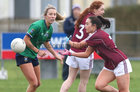 Galway v Westmeath LIDL Ladies National Football League Division 1 Round 3 game at Clonberne.<br />
Galway's Charlotte Cooney and Westmeath's Jo-hannah Maher