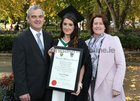 Prof Conchúr and Anne Marie Ó Bradaigh, formerly of Castlegar, with their daughter Emma who was conferred with the degree of B.A. in Psychology at NUI Galway. Prof Ó Bradaigh, who was a Mechanical Engineering Lecturer at NUI Galway is now Professor of Energy Engineering at UCC.