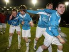 St. Mary's College, Gaslway v Summerhill College, Sligo Connacht Senior A Cup Final at Terryland Park, Galway.<br />
Summerhill players celebrate after defeating St. Mary's 