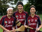 <br />
Galway Senior Camogie players, (from left),<br />
 Noreen Coen, Jessica Gill, Regina Glynn, (all from Athenry).