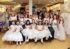 The girls who modelled at Anthony Ryans annual Communion Wear Fashion Show in the Shop Street store last Sunday.
