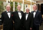 Turlough Cassidy, past president, Seamus Egan, Michael Berry, President, and Cathal Garvey, at Corinthians RFC annual dinner at the Westwood House Hotel.