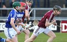 Galway v Laois 3rd round game in the Allianz National Hurling League at the Pearse Stadium.<br />
Galway's Paul Flaherty and Ryan Mullaney and Paddy Whelan, Laois