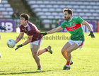 Galway v Mayo 2020 Connacht Senior Football Final at Pearse Stadium. <br />
Galway’s Dessie Conneely and Mayo’s Chris Barrett