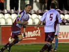 Mervue United v S D Galway Airtricity League First Division game at Terryland Park.<br />
Mervue United's Damien O'Rourke celebrates after scoring goal