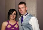 Bernadette Ni Fhinneadha and Diarmuid O Finneadha, both of Inverin, at the Colaiste Colm Cille Debs Ball in the Westwood House Hotel. 