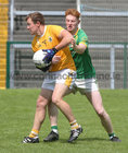 Carna Cashel v St Gabriel's 2020 Intermediate Football Relegation at Pearse Stadium.<br />
Padraic Ó Coileain, Carna Cashel and Keith O'Shea, St Gabriel's