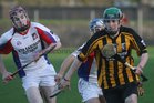 <br />
 Ahascragh-Fohenagh's,  Michael Whyte and Trevor Barrett,<br />
 and<br />
 An Spideal's, Sean O Curraoin,<br />
 during the County U-21(C) Hurling Championship Final at Ballinasloe.<br />
