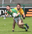 Carna Cashel v St Gabriel's 2020 Intermediate Football Relegation at Pearse Stadium.<br />
Niall Coughlan, St Gabriel's and Daire Ó Flatharta, Carna Cashel