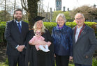 Eithne Crowley, with her husband Domhnall Walsh and their daughter Fiadh, Roscam, and ner parents Marguerite and Martin Crowley, Mervue, after she was conferred with a Master of Science (Software Engineering and Database Technologies) at NUI Galway.