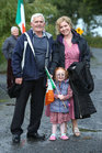 Justine O’Kane with her daughter Avelina Greaney and Billy O’Kane at Caraun during the homecoming celebrations for Cillín Greene.