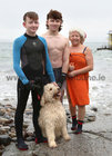 Deirdre Connolly her sons Jack (left) and Rory, Newbridge, Ballinasloe, at Blackrock for their swim on Christmas Day.
