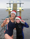 Mags and Maisy Bo Joyce from Roscam after their Christmas Day swim at Blackrock.