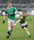 Renvyle v Caltra City and County Under 21 B Football Championship Final at the Pearse Stadium.<br />
Caltra's Luke Cosgrave and Renvyle's Ian Heanue
