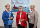 Evelyn Dowling, Spiddal, and Monica Brosnan and Barbara McCoole from Limerick at the opening of artist Geraldine Folan's exhibition, “A Year on the Prom”, at the Connacht Tribune Printworks Gallery in Market Street.