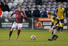 Galway United v Longford Town at Eamonn Deacy Park.<br />
Galway United's Eoin McCormack and Mick Kelly, Longford Town