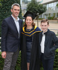 Trish Garrett, Castlegar, with her husband Culan and their son Liam, after she was conferred with a Master of Science in Applied Sport and Exercise Nutrition at the GMIT Graduation ceremony in the Galmont Hotel.