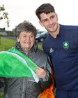 Cillín Greene with his grandmother Christina Mitchell from Menlough at the homecoming celebrations at Claregalway GAA Club grounds, Knockdoemore.