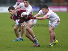 Galway v Tyrone Allianz Football League Division 2 game at the Pearse Stadium.<br />
Galway's Eddie Hoare and Connor AcAliskey, Tyrone