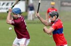 Athenry v Abbeyknockmoy Senior Hurling Championship game at Loughrea.<br />
Athenry's James Divilly and Abbeyknockmoy's Caelom Mulry