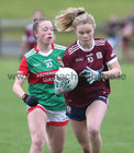 Galway v Mayo CLGFA Minor Championship A final at the Connacht GAA Centre of Excellence, Bekan, Co Mayo.<br />
Galway’s Caoimhe Cleary and Mayo’s Hannah Prendergast