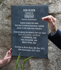 The 50th Digital Reunion plaque which was unveiled in the Quincentennial Park adjoining the Circle of Life Garden in Salthill last Sunday.