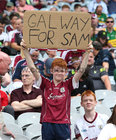 Young Galway supporters at the All-Ireland Senior Football Championship final against Kerry at Croke Park last Sunday.