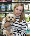 Caroline Loughnane from Knocknacarra with her pet Effie at the Petstop Galway Birthday Pawty in the Gateway Retail Park, Knocknacarra. 