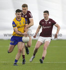 Galway v Roscommon Connacht FBD final at the NUI Galway Connacht GAA Air Dome.<br />
Galway’s Dylan McHugh and Johnny Heaney and Roscommon’s Cathal Heneghan