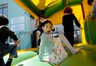 <br />
Plying on the Bouncy Castle, at  the Knocknacarra Educate Together Spring Fair  held at the school. 