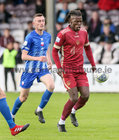 Galway United v Treaty United FC SSE Airtricity League First Division game at Eamonn Deacy Park.<br />
Galway United’s Wilson Waweru and Lee Devitt, Treaty United FC