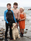 Deirdre Connolly her sons Jack (left) and Rory, Newbridge, Ballinasloe, at Blackrock for their swim on Christmas Day.
