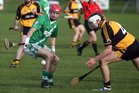 <br />
Moycullen's, Conor Bohan,<br />
and<br />
Four Roads, Daren Fallon,<br />
during the Connacht Intermediate Club Hurling Championship Final at Athleague.
