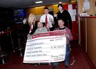 <br />
Maria Maguire, of Bar One Racing Prospect Hill, preaents a cheque to John Conneely and James Laffey, of Bohermore Boys of nine who had a acculmultive bet at Bar One Racing Prospect Hill. Also in the picture are Sean Nihill and Davin Hoey. 