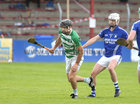 Killimordaly v Ardrahan Senior B-Group 2 hurling game in Kenny Park, Athenry.<br />
Killimordaly’s David Concannon and Ardrahan’s Stephen Whelan