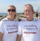 Dolores Bermingham, Ballindooley and her brother Senan McNamara, Wellpark on the Salthill Prom while taking part in the Galway Memorial Walk in aid of Galway Hospice last Sunday. They walked in memory of Breege Bermingham.