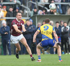 Galway v Roscommon Allianz Football League Division 1 Game at Hyde Park, Roscommon.<br />
Galway's John Maher and Roscommon's Dylan Ruane