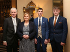 Joe and Noreen Feeney, Oughterard, with their sons Aonghus and Brian at Oughterard GAA Victory Social in the Salthill Hotel.