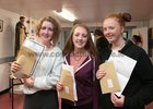 Fiona Greaney, Knocknacarra, Rosalie Hynes, Glenmore, College Road, and Danielle O'Brien, Knocknacarra, after receiving their Leaving Certificate results at the Dominican College, Taylors Hill.