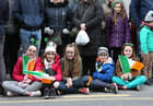 Young spectators in Lower Dominick Street at the St Patrick's Day parade.
