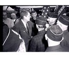 President John F Kennedy visited Galway in June 1963, five months before his assassination. <br />
<br />
He landed in a helicopter at the Sportsground in College Road where he was greeted by Mayor of Galway, Paddy Ryan. <br />
<br />
They proceeded by motorcade to Eyre Square where the President made a speech and was conferred with the freedom of the City. <br />
<br />
The motorcade then went through the town to Salthill where the President was taken by helicopter from the car park beside Seapoint to Limerick.<br />
<br />
The President was met by Galway veterans of the US Army.