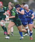 Connacht v Leinster Vodafone Women’s Interprovincial Championship game at the Sportsground.<br />
Connacht's Aoibheann Reilly on her way to pass the ball to Meabh Deely to score Connacht's first try