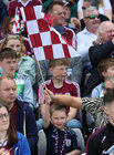 A young supporter flying the flag for Galway during the Connacht Senior Football Championship Final at Pearse Stadium last Sunday.<br />
