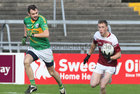 Claregalway v Williamstown Intermediate Football Championship final at the Pearse Stadium.<br />
David Keegan, Williamstown and Stephen Cunniffe, Claregalway
