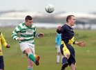 Loughrea v West United at South Park.<br />
Geofrey Power, West United and Gavin Shaughnessy, Loughrea