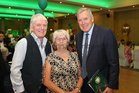Ollie Walsh, Henry Street and Carol Casley, St John's Terrace and Guest of Honour Pakie Bonner, former Irish goalkeeper, at the West United FC 80th anniversary celebrations in the Galway Bay Hotel.