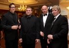 Connacht's Michael McCarthy, Brett Wilkinson, Robbie Morris and Fionn Carr at the Connacht Rugby Awards dinner at the Ardilaun Hotel.