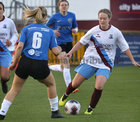 Mervue United v Athenry FC Galway Football Association Women's Premier Cup Final at Eamonn Deacy Park.<br />
Carmel Heary, Mervue United and Aoibhe Murray, Athenry FC<br />
