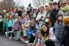 Spectators at University Road during the St Patrick's Day parade